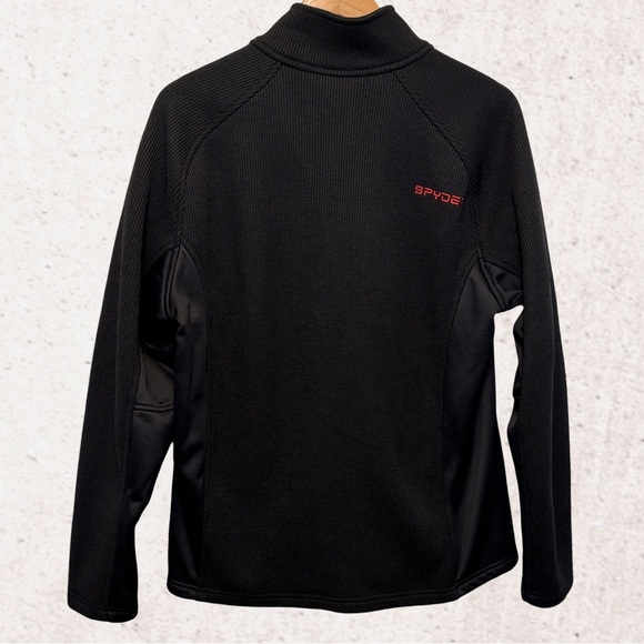 Spyder Black and Red Quarter-Zip Sweatshirt - Picture 2 of 3
